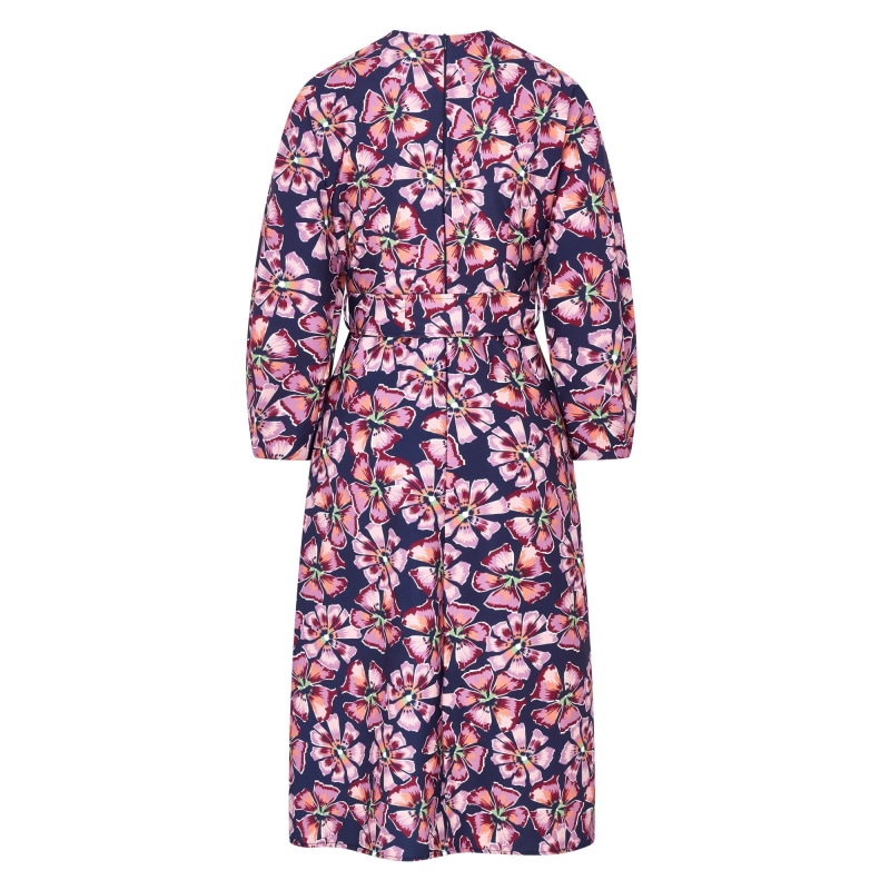 Thumbnail of Maeve Dress Navy & Pink Floral image