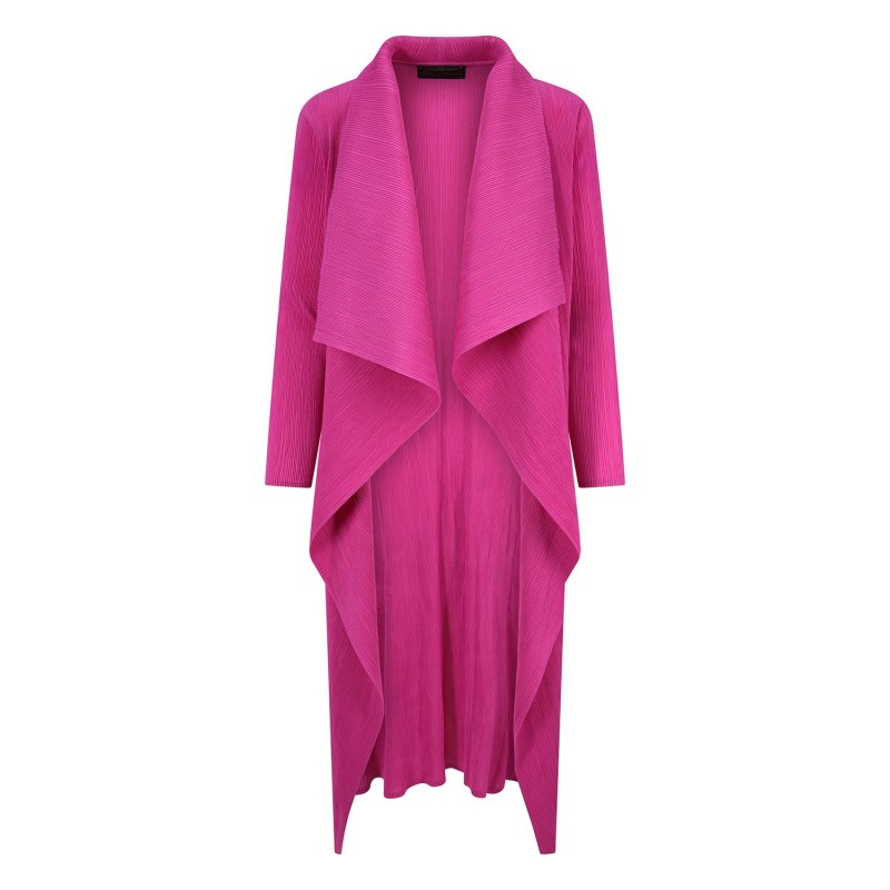 Pink waterfall coat top