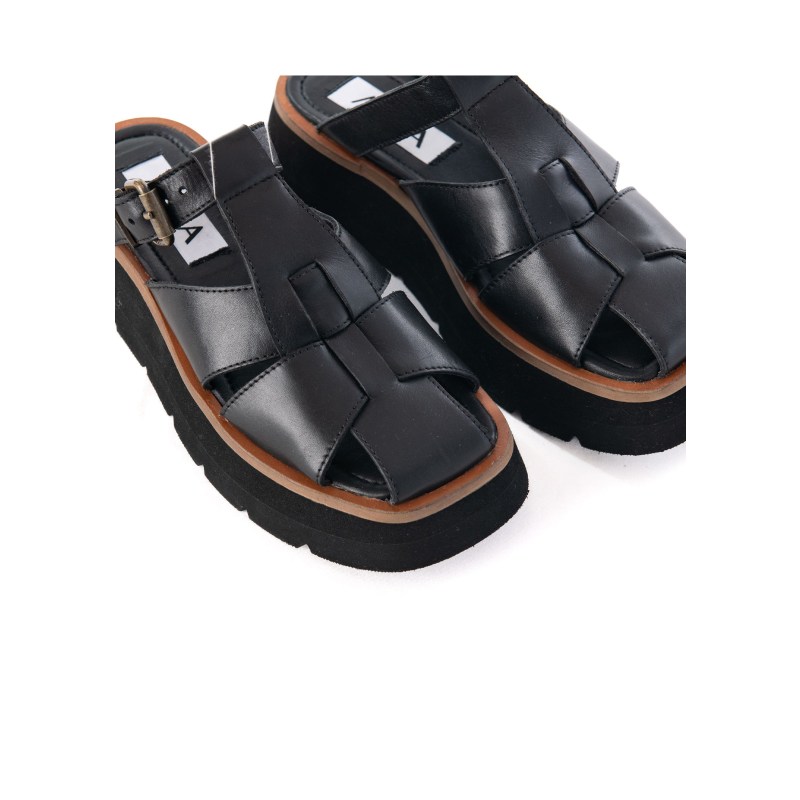 Thumbnail of Magnolia - Black Leather Chunky Sandal image