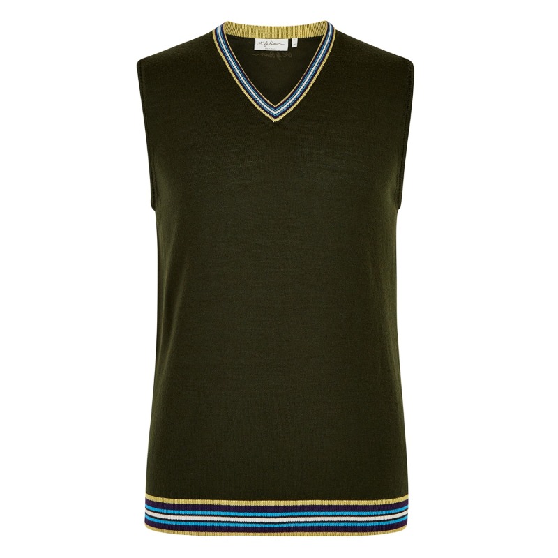 Thumbnail of Olive Green Extrafine Merino Tank Top image