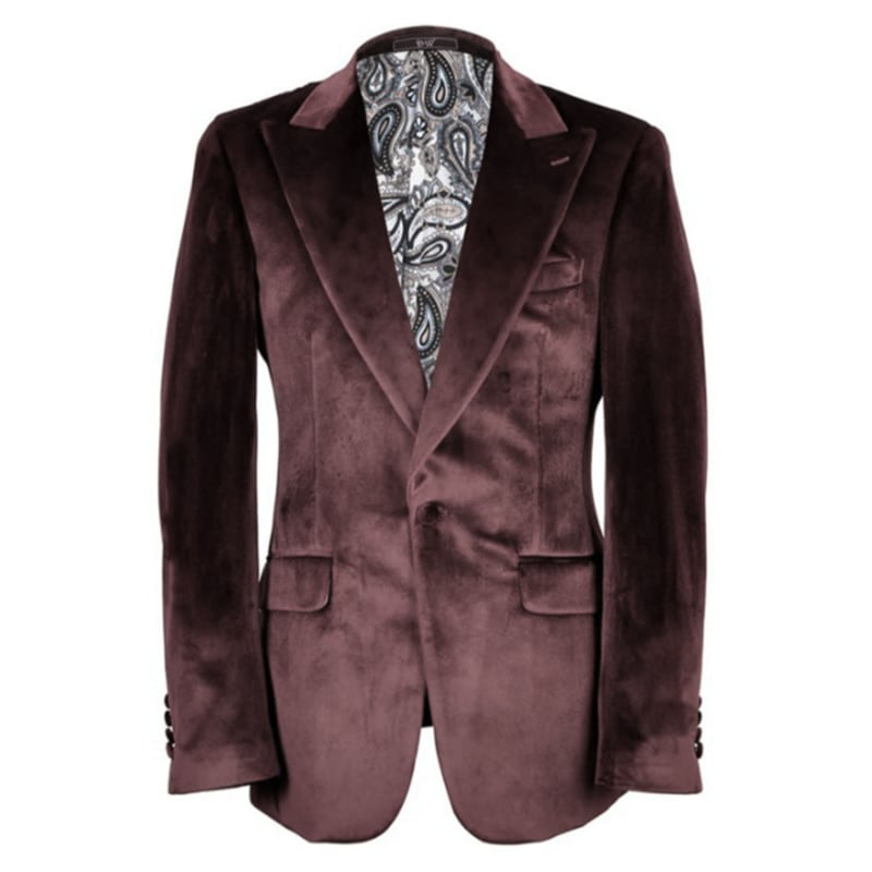 Maison Velvet Blazer – Plum | DAVID WEJ | Wolf & Badger Maison Velvet Blazer – Plum | DAVID WEJ | Wolf & Badger