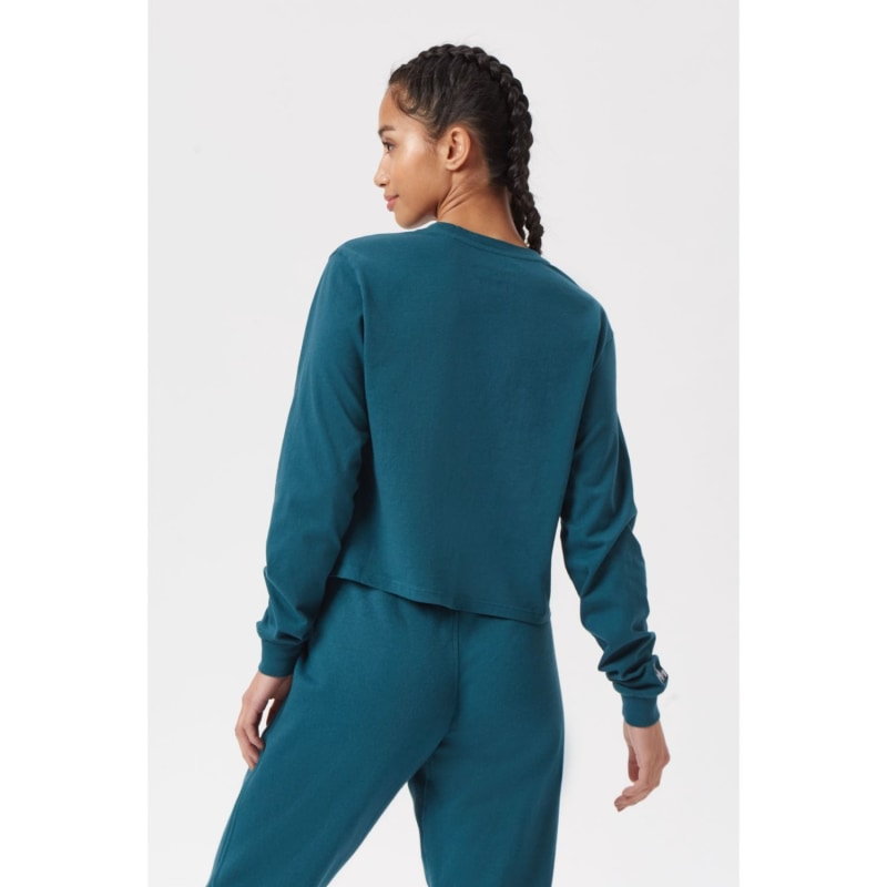 Thumbnail of Maji Women's 'G' Collection Cropped Long Sleeved T - Green image