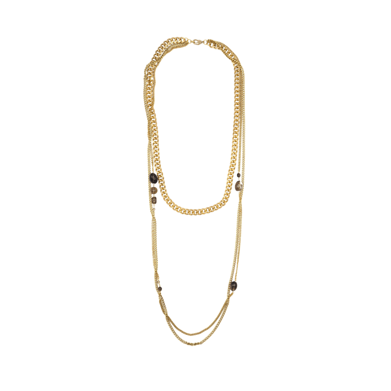 Malabar Necklace Grey Sita Nevado Wolf Badger