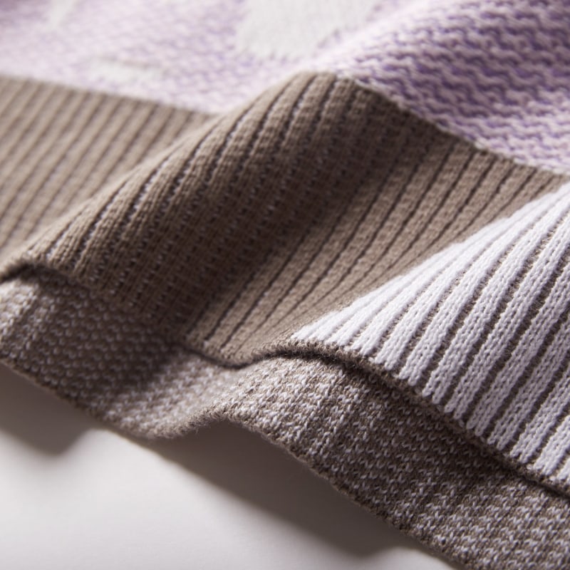 Fully Fashioning Malaya Inlay Knit Vest - Purple | Fully Fashioning ...