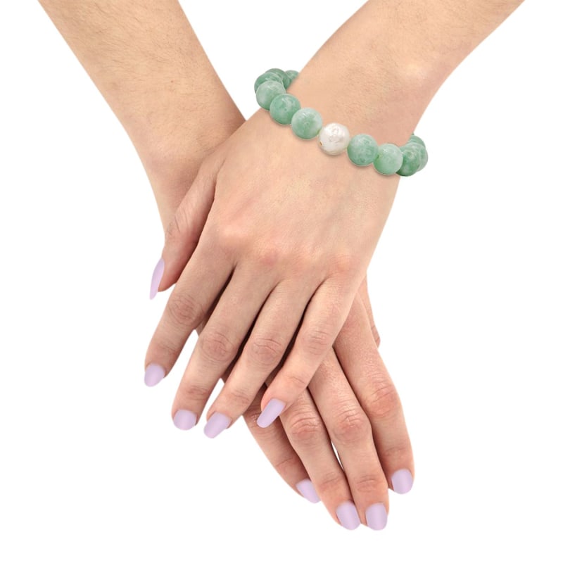 Thumbnail of Malaysian Jade Pearl Bracelet image