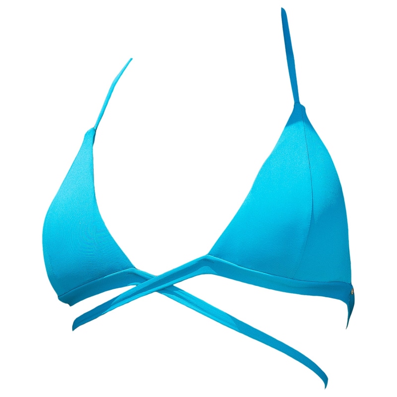 Thumbnail of Malia Cross-Tie Top In Lagoon Blue image