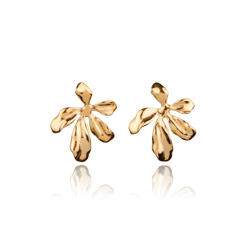 Thumbnail of Malibu Gold Plated Statement Earrings image