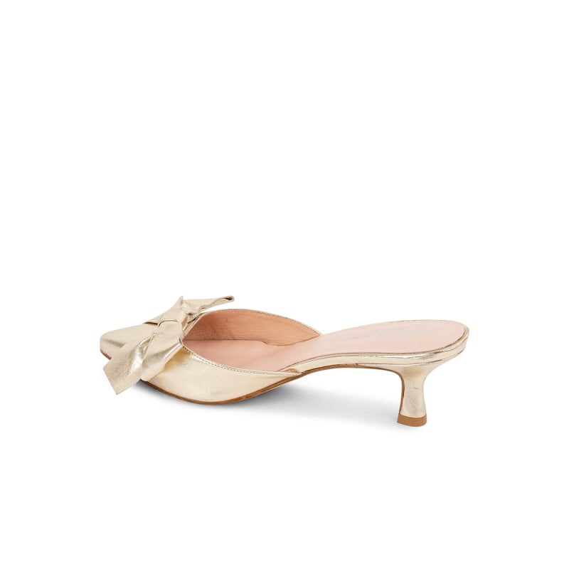 Satin mules with kitten heels deals