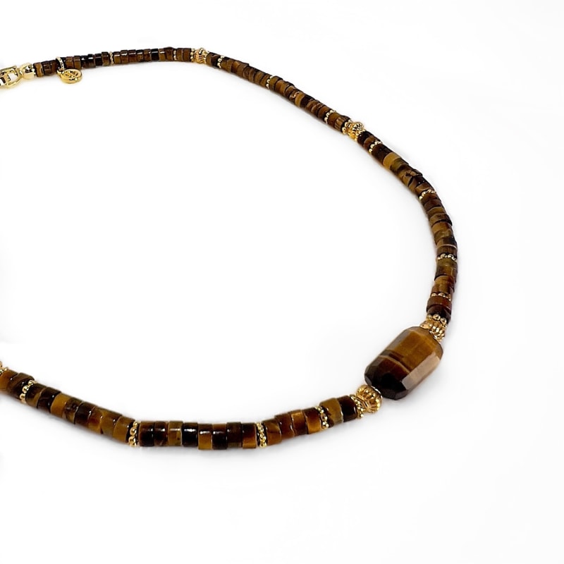 Thumbnail of Maliha Tiger Eye Choker Necklace image