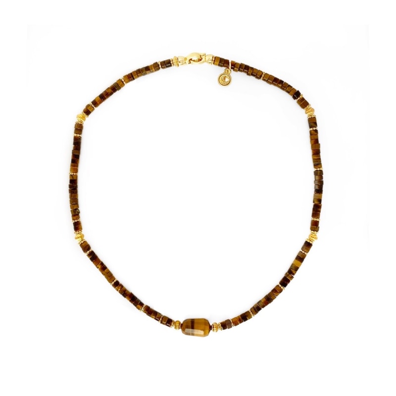 Thumbnail of Maliha Tiger Eye Choker Necklace image