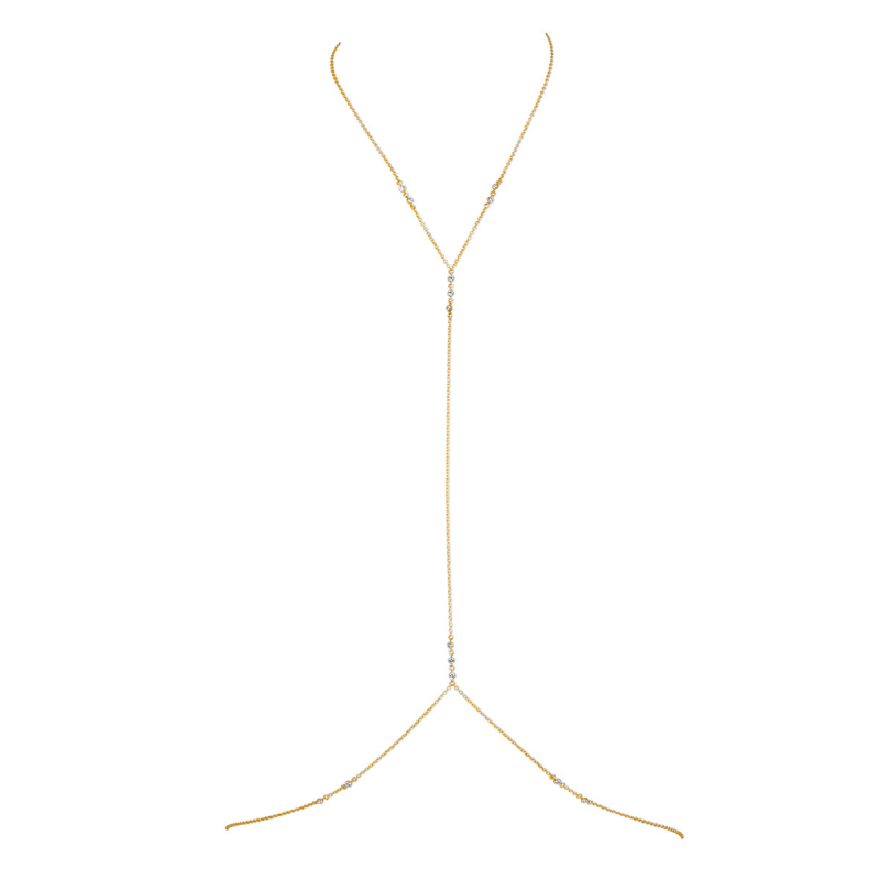 Thumbnail of Mallory CZ Gemstone Gold Body Chain image