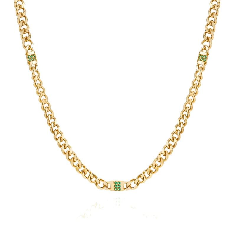 Marco Curb Chain Necklace 33mm Wolf Badger