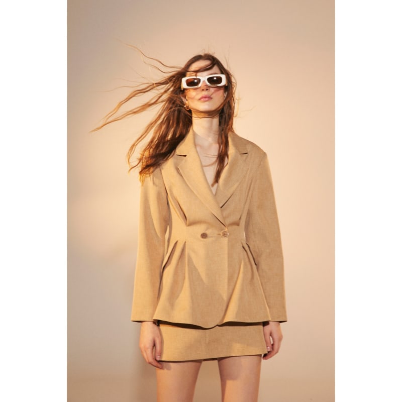 Thumbnail of Marde Tailored Jacket In Almond Buff image