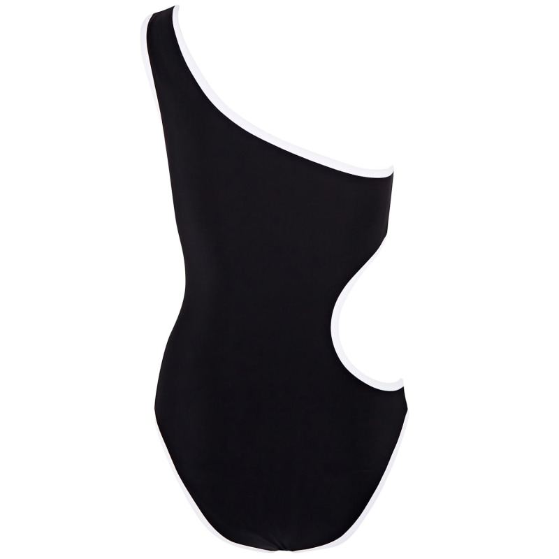 Thumbnail of Maren One Piece Swimsuit In Black With White Binding image