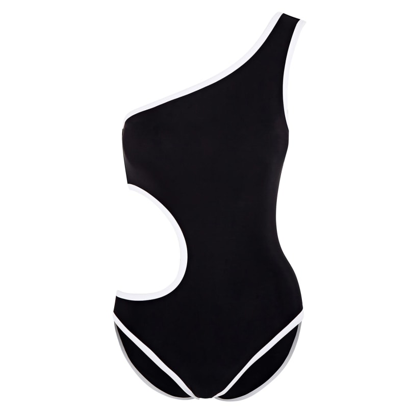 Thumbnail of Maren One Piece Swimsuit In Black With White Binding image