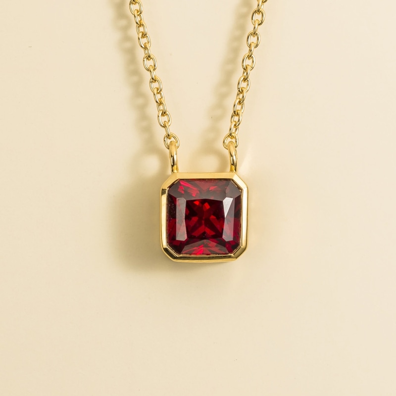 Thumbnail of Margo Gold Necklace Set With Ruby image