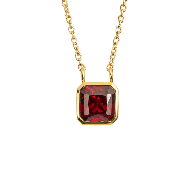 Thumbnail of Margo Gold Necklace Set With Ruby image