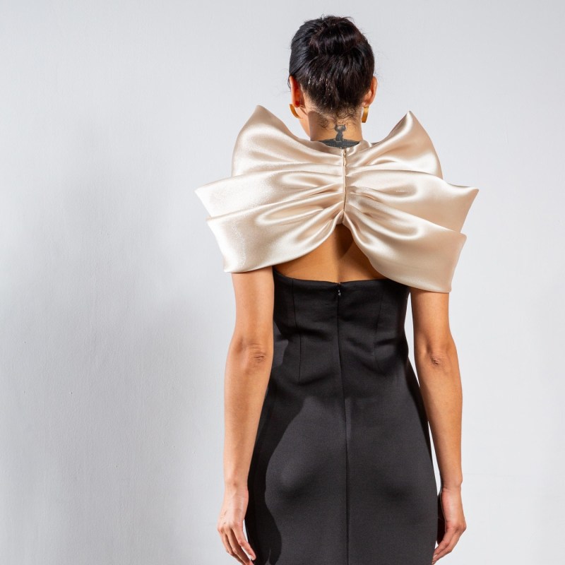 Thumbnail of Margot Oversized Bow Collar - Gold image