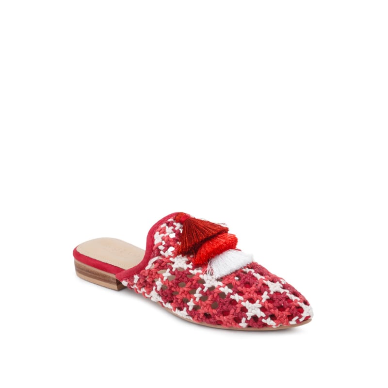 Red flat sale mules