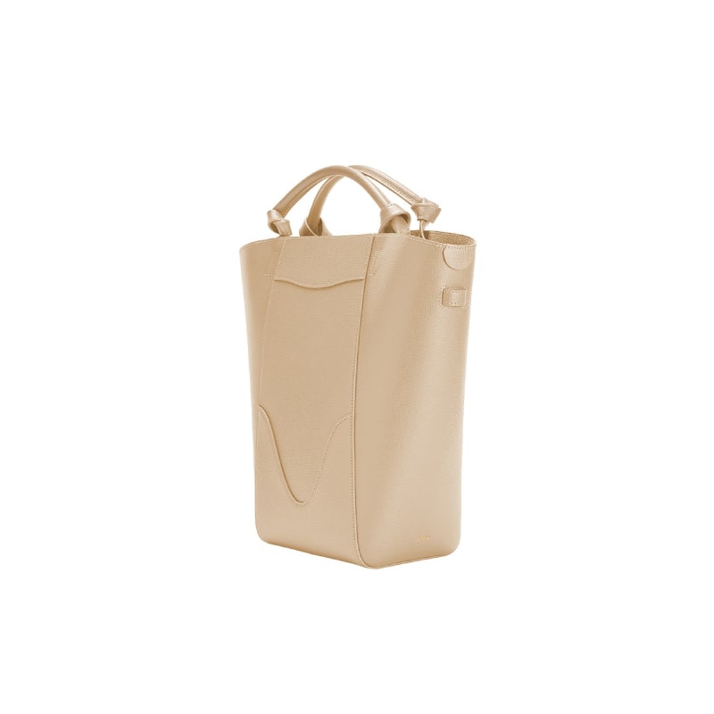 Thumbnail of Marina Leather Bucket Bag Champagne | Beige Bucket Bag image