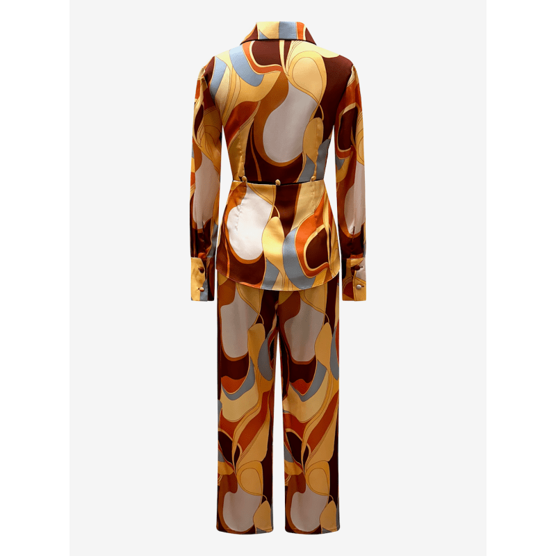 Thumbnail of Retro Print Pants Suit - Marisa image