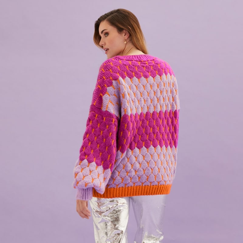 Marissa Bubble Stitch Stripe Jumper - Multi | Cara & The Sky | Wolf ...