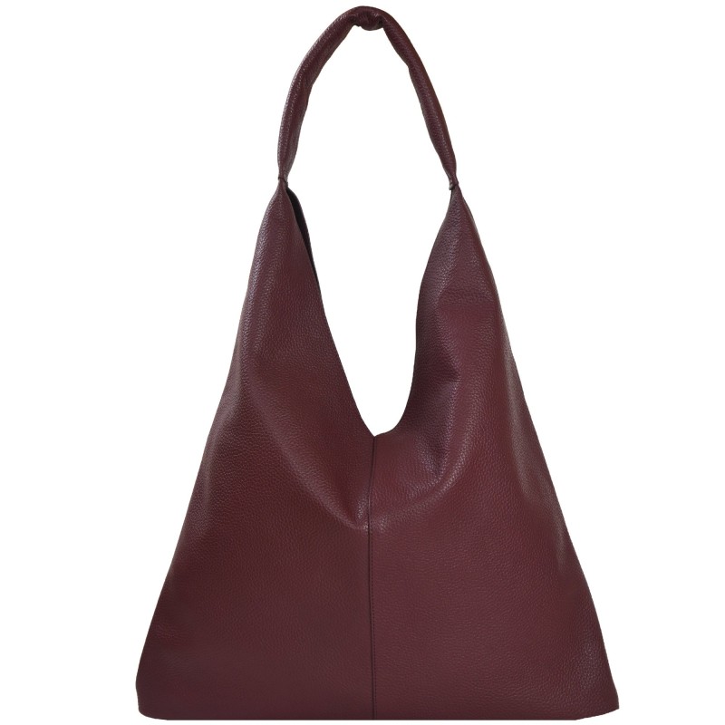 Thumbnail of Maroon Boho Leather Triangular Shoulder Bag image