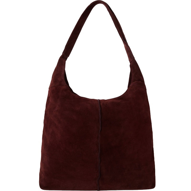 Maroon Soft Suede Hobo Shoulder Bag Bxxld Brix+Bailey Wolf & Badger