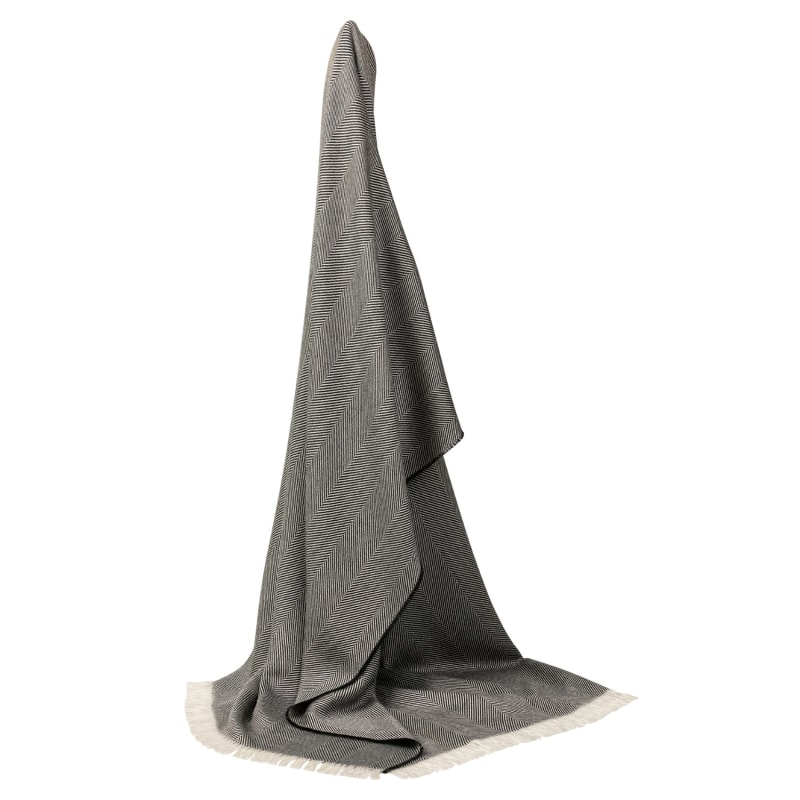 Thumbnail of Marquee Graphite Herringbone Cashmere & Silk Scarf image