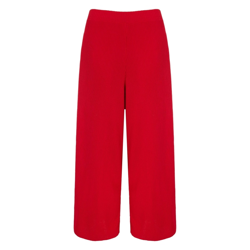 Thumbnail of Martha Wide Leg Knitted Trousers Co-Ord - Red image