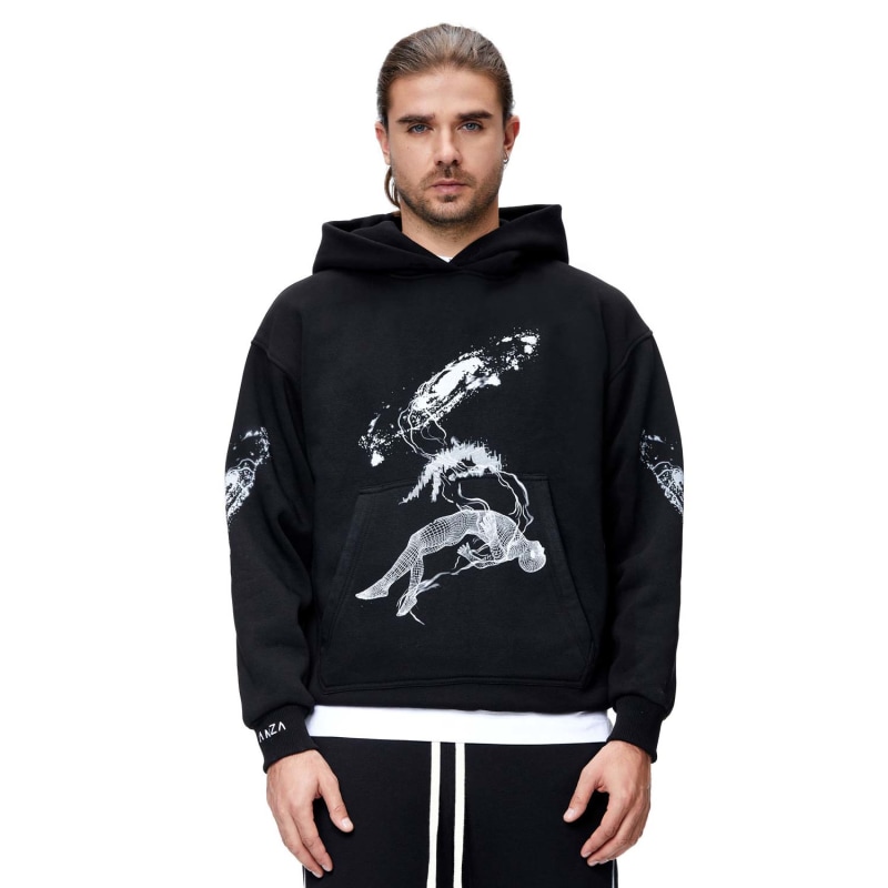 Matte black hoodie shop