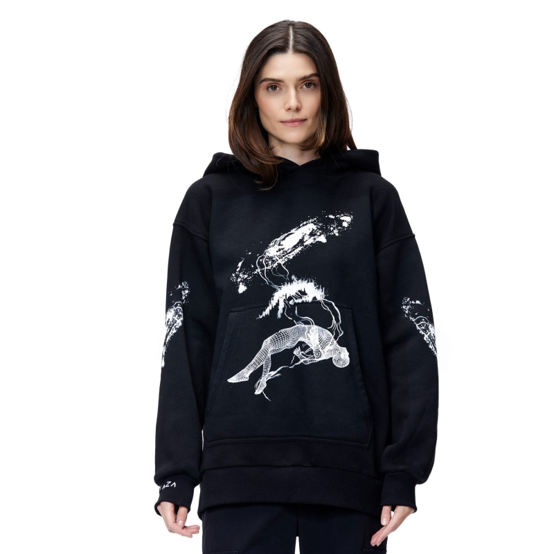 Matte black hoodie hotsell