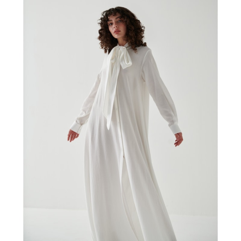 Thumbnail of Maxi Bow Dress (White) image