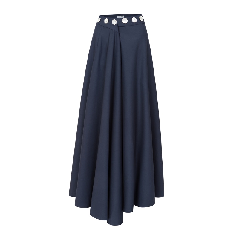 Blue maxi skirt sales