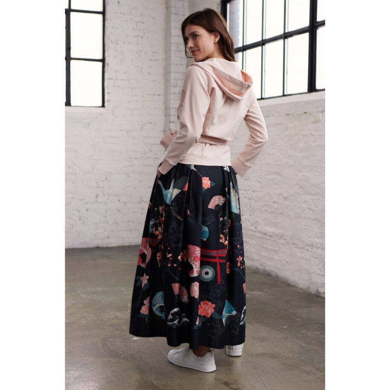 Thumbnail of Maxi Skirt With Japanese Print image