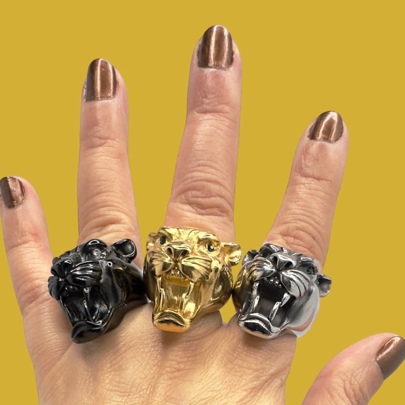 Gold panther ring discount