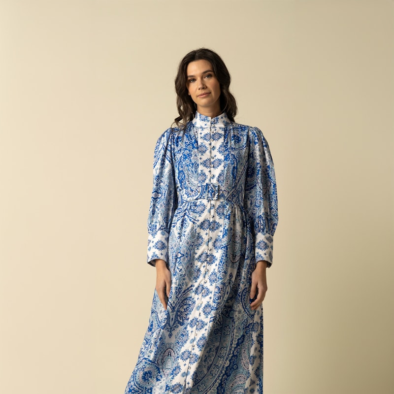 Thumbnail of Maya Blue Cotton Dress image