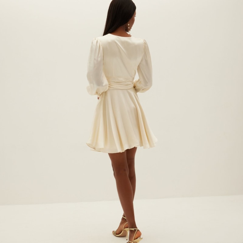 Thumbnail of Maya Silk Mini Dress - White image