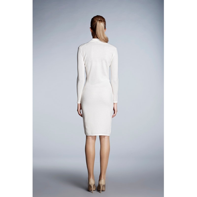 Thumbnail of Olivia Ivory Soft Merino Wool Blend Knitted Dress image