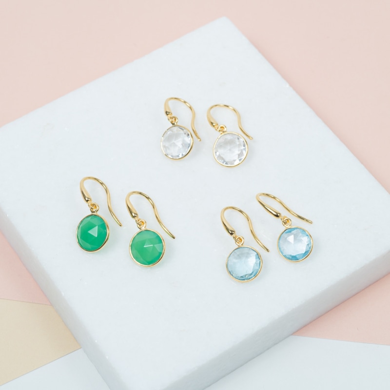 Thumbnail of Antibes Chrysoprase & Gold Vermeil Earrings image