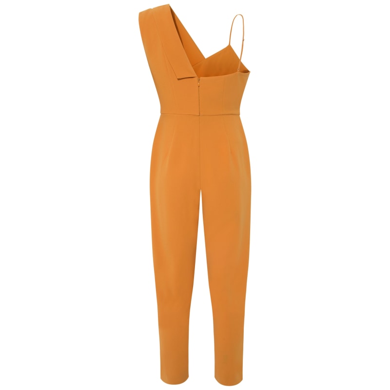 Thumbnail of Peak Lapel Tailored Jumpsuit - Yellow & Orange image