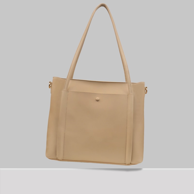 Thumbnail of Madison Ave Large Tote Beige image