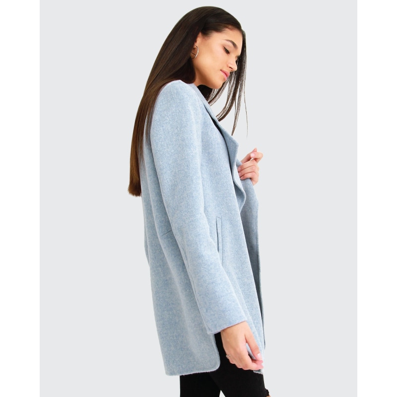 Ex-Boyfriend Wool Blend Oversized Jacket - Light Blue Ex-Boyfriend Wool Blend Oversized Jacket - Light Blue