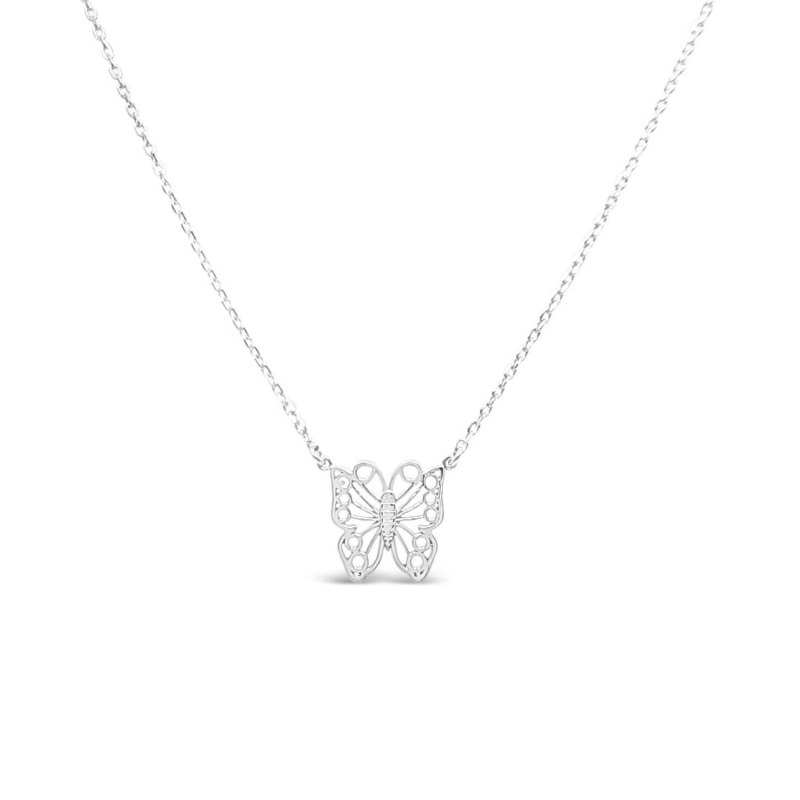 Thumbnail of Medium Filigree Butterfly Necklace image