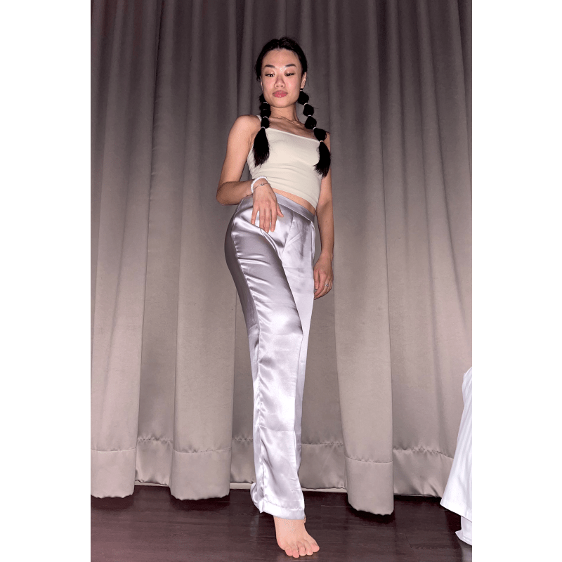 Thumbnail of Megan Silk Pants In Lavender image