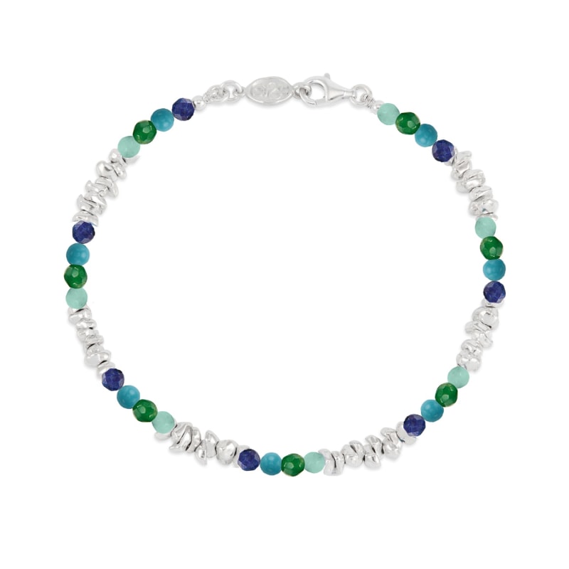 Mens silver nugget bracelet online