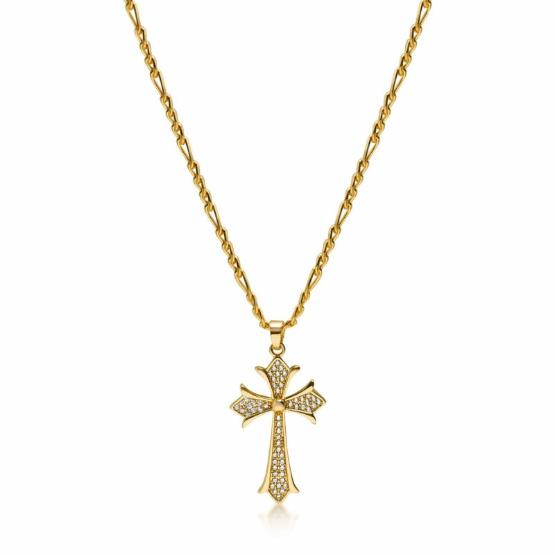 Thumbnail of Men's Cz Cross Necklace image