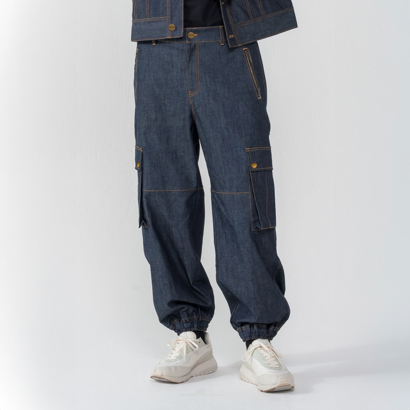 Jean joggers mens top