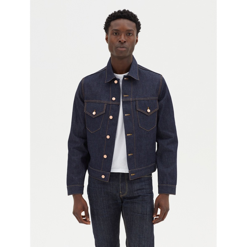 Selvedge Denim Trucker Jacket | Raw Indigo