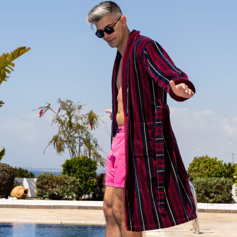 Men s Dressing Gown Marchand Multicolour by Bown Of London
